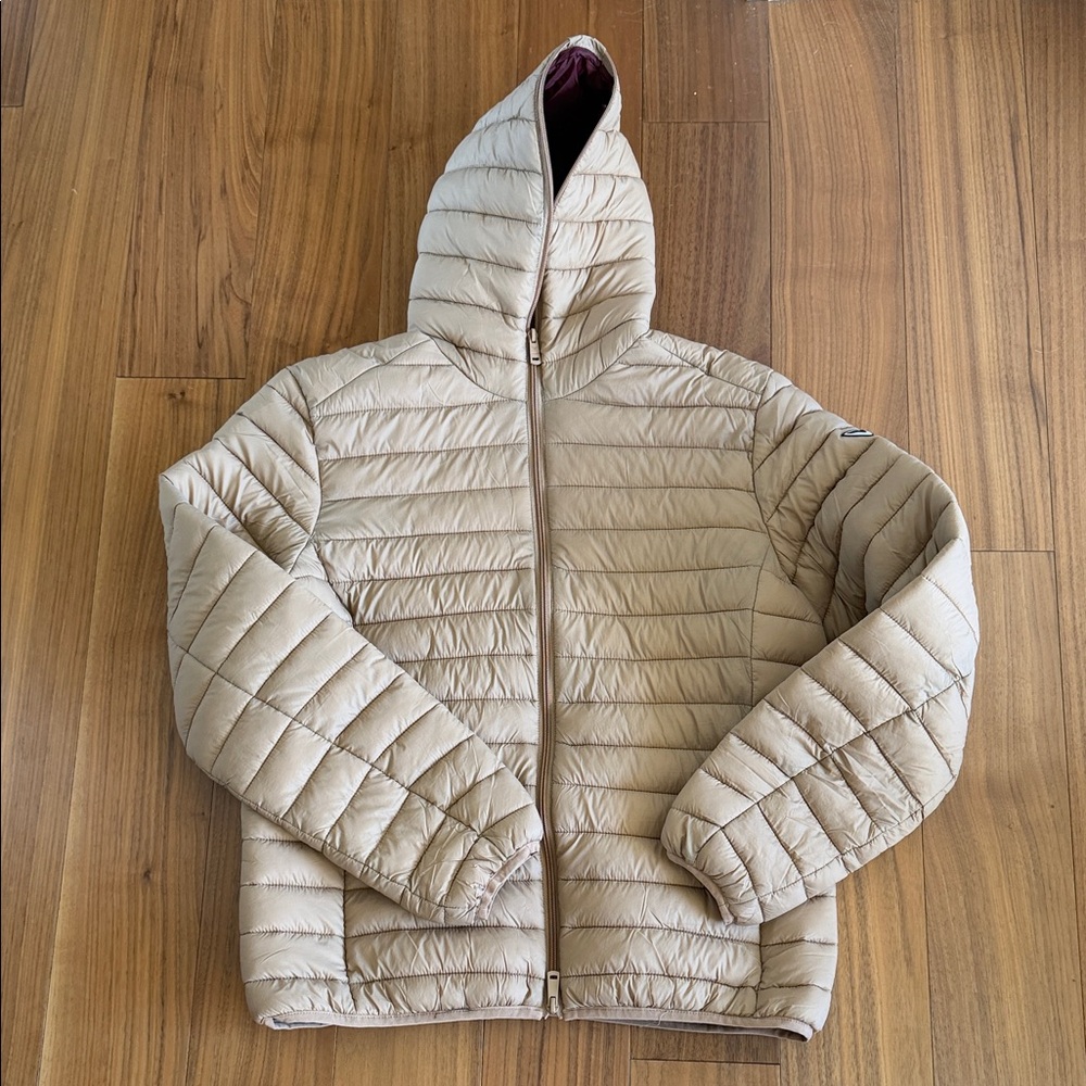 Women's Tan Puffer Jacket